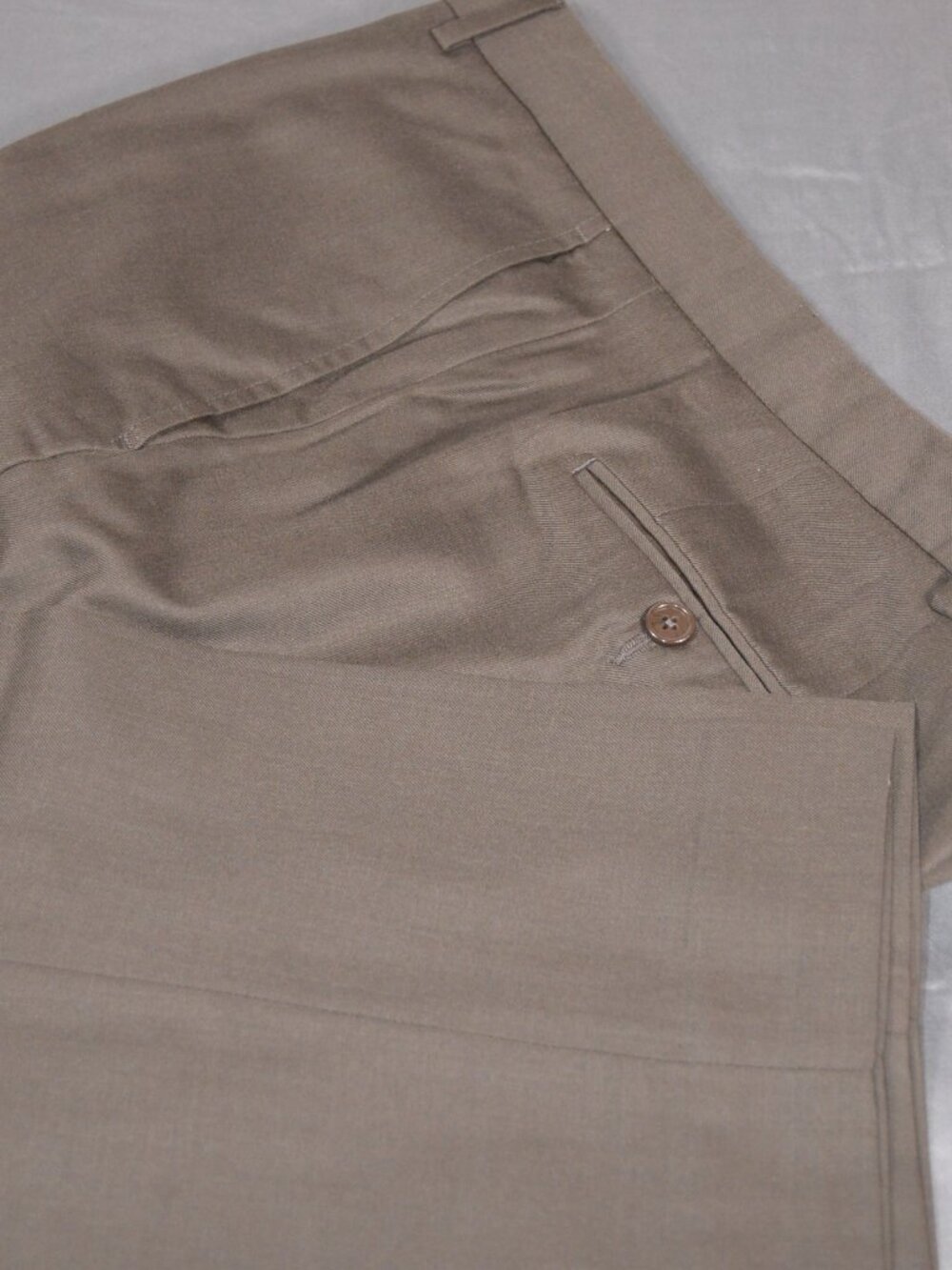 Santorelli Romeo Dress Pants Trousers -- Luxury Serge Wool -- Espresso 38